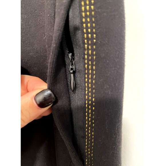 New Versace Jeans Couture Black Joggers Gold Logo Pull On Drawstring Size 8 - Picture 7 of 12